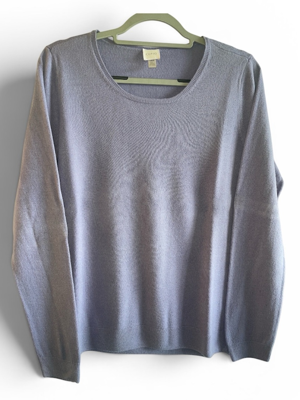 Cupio Women’s Lavender Cashmere Crewneck Sweater Size L
